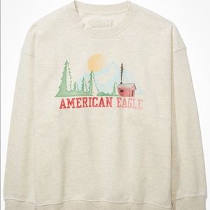 BRAND NEW American Eagle oversized crew neck sweatshirt size small